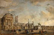 Jean-Baptiste Lallemand Place Royale de Dijon en 1781 oil painting on canvas